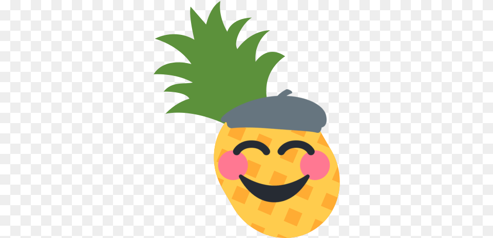 Emoji Bot Current Mood Botsinspace Pineapple Emoji, Food, Fruit, Plant, Produce Free Png