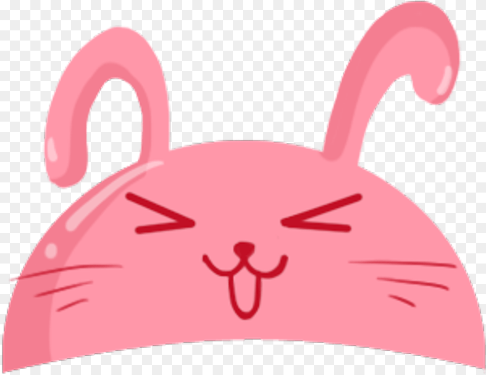Emoji Bunny Ears Face Hat Crown Freetoedit, Cap, Clothing, Swimwear, Cushion Png Image