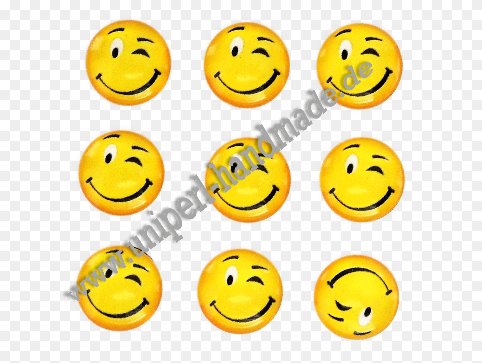 Emoji Cabochon 14 Mm Smiling Face With Winking Eye Smiley, Cream, Dessert, Food, Icing Png