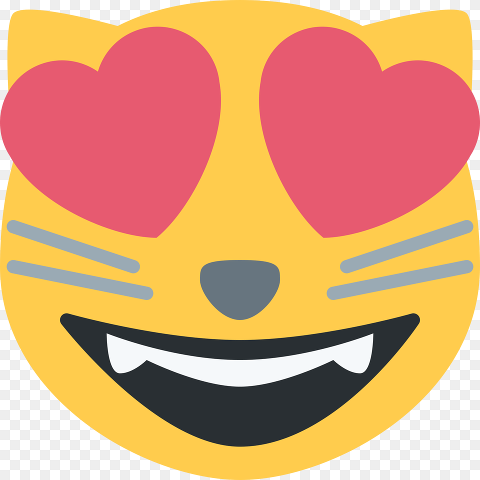 Emoji Cat Heart Eyes Clipart Emoji Cat Heart, Mask Png Image