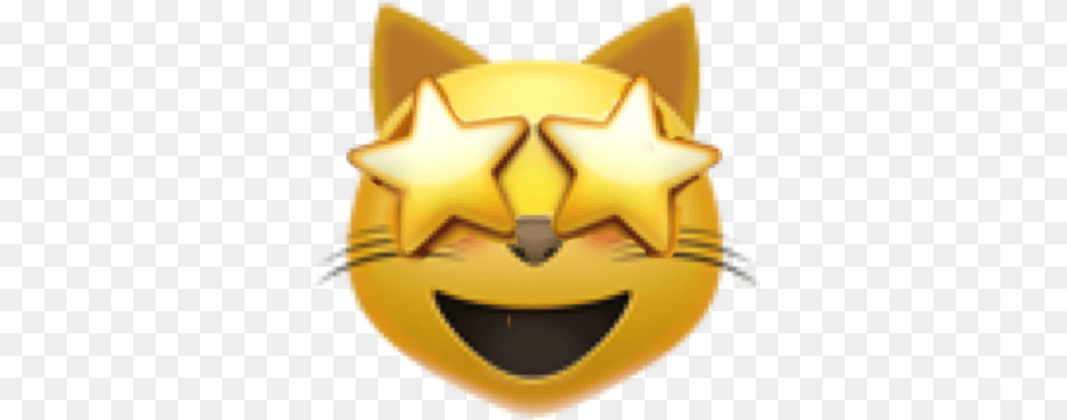 Emoji Cat Stareyes Catemoji Happy Freetoedit Cat, Symbol, Star Symbol, Chandelier, Lamp Free Transparent Png