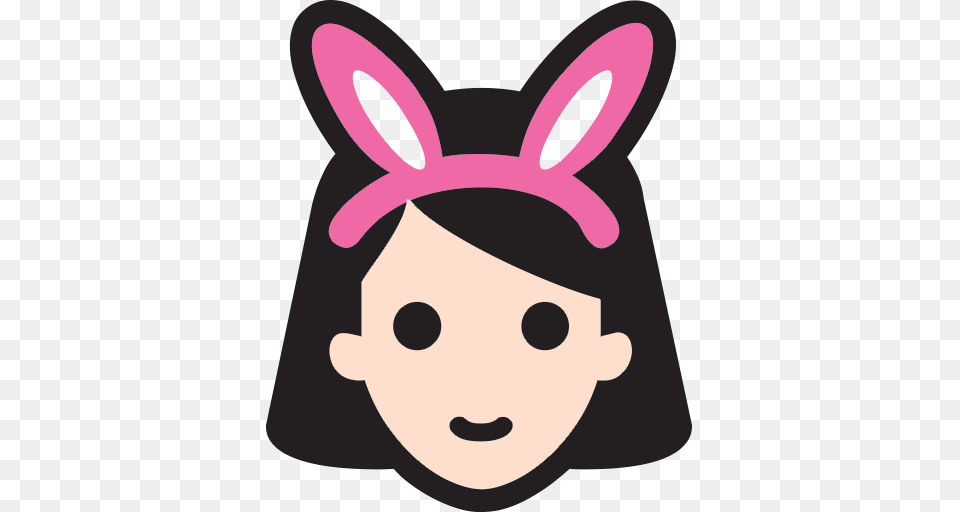 Emoji Clip Black And White Bunny Huge Freebie Download, Clothing, Hat, People, Person Free Transparent Png