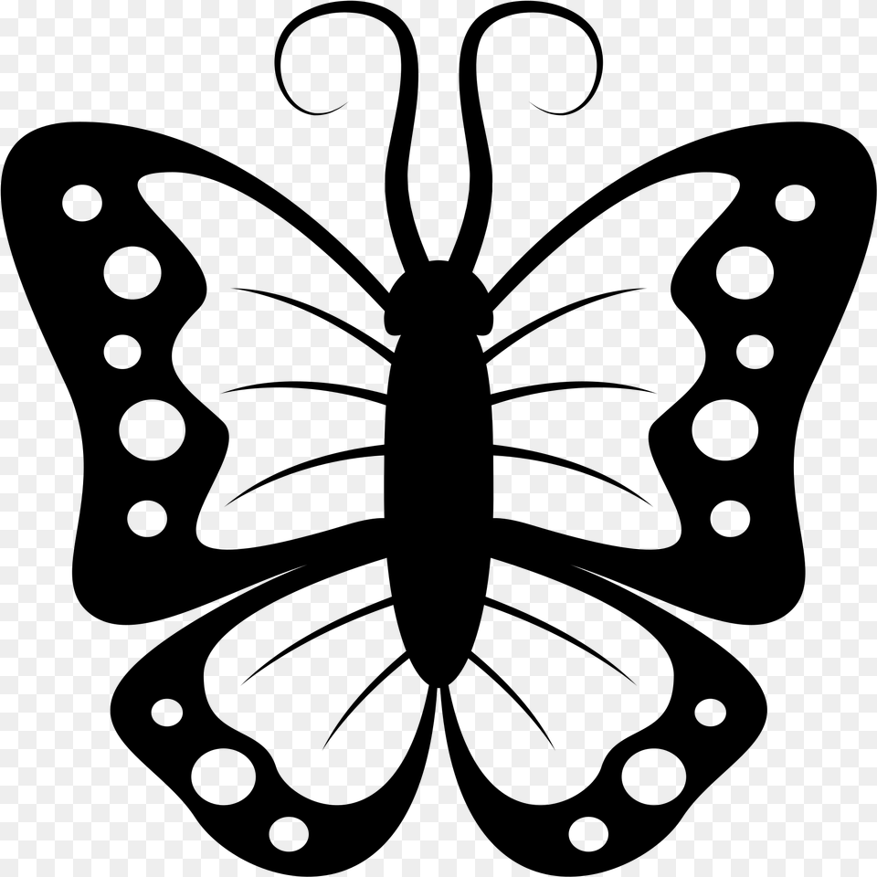 Emoji Clipart Butterfly Black And White Butterfly Emoji, Gray Free Transparent Png