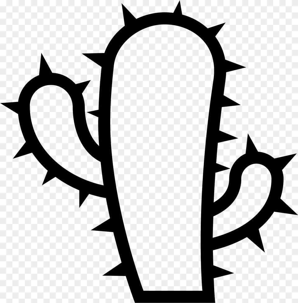 Emoji Clipart Cactus Kaktus Icon Transparent, Gray Free Png