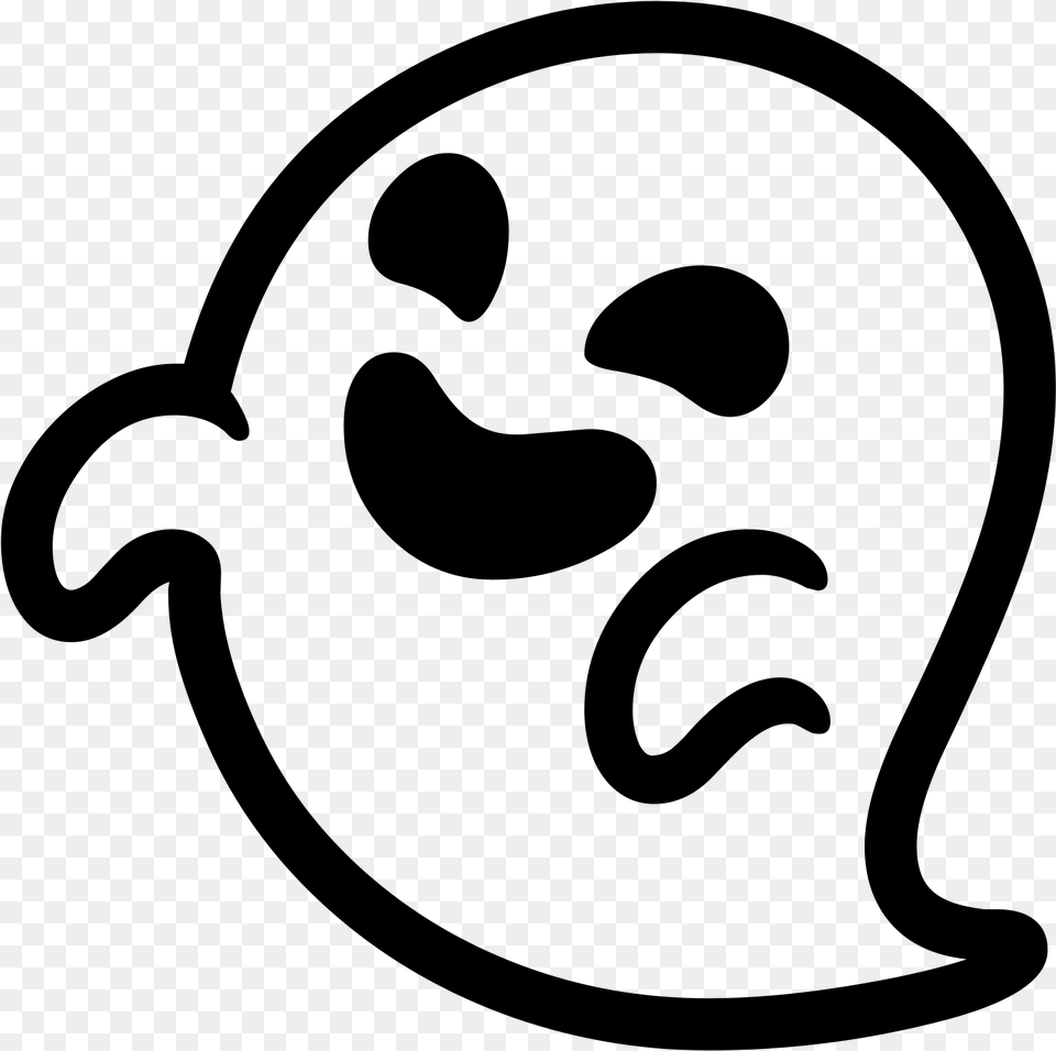 Emoji Clipart Ghost Android Ghost Emoji, Gray Free Transparent Png