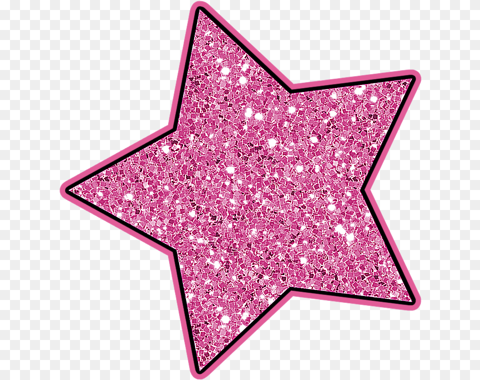 Emoji Clipart Glitter Pink Glitter Stars Clipart, Symbol Free Png Download