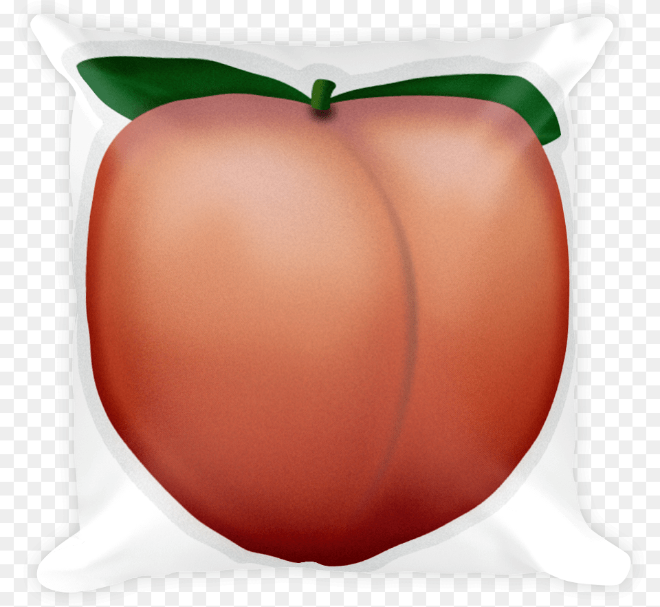 Emoji Clipart Peach Emoji, Cushion, Home Decor, Food, Fruit Free Png