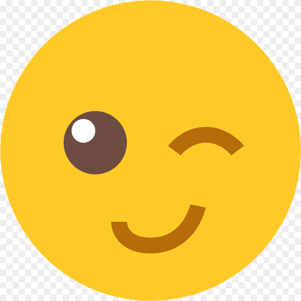 Emoji Clipart Wink Emoticon Wink Eye Emoji, Astronomy, Moon, Nature, Night Png Image