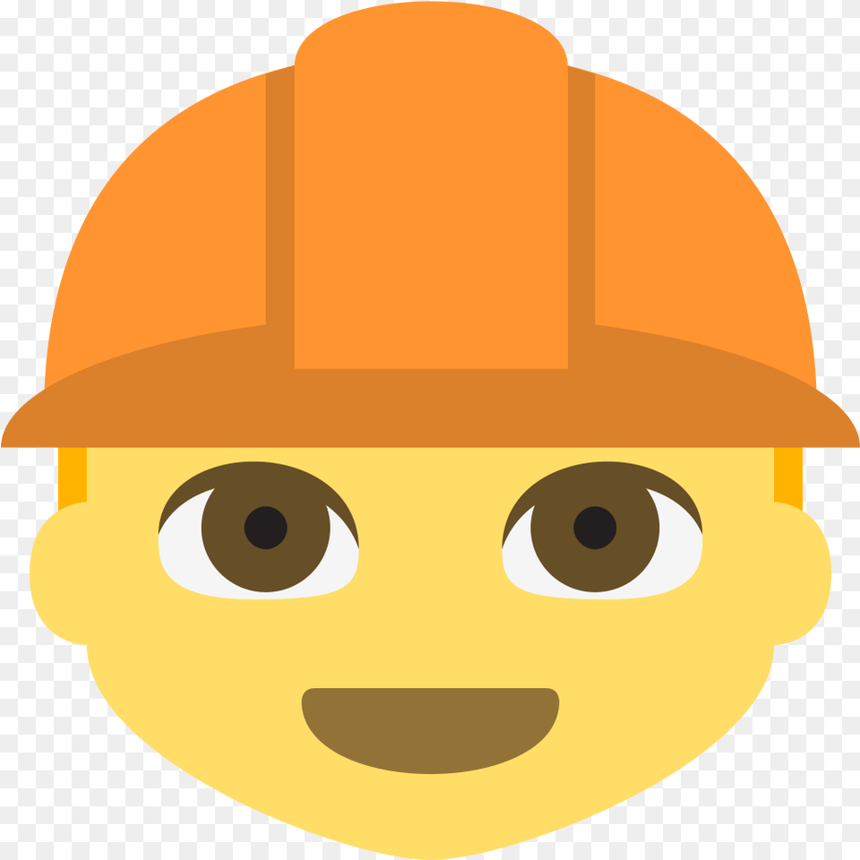 Emoji Construction Worker Employee Emoji, Clothing, Hardhat, Helmet Free Transparent Png