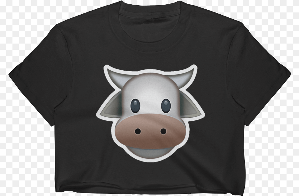 Emoji Crop Top T Shirt Cattle, Clothing, T-shirt, Baby, Person Free Transparent Png