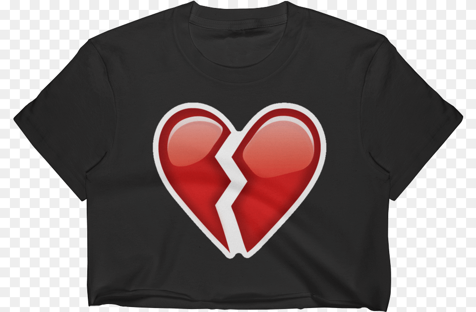 Emoji Crop Top T Shirt Heart, Clothing, T-shirt, Symbol Free Transparent Png