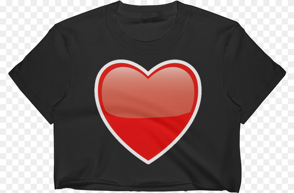 Emoji Crop Top T Shirt Heart, Clothing, T-shirt, Symbol Png Image