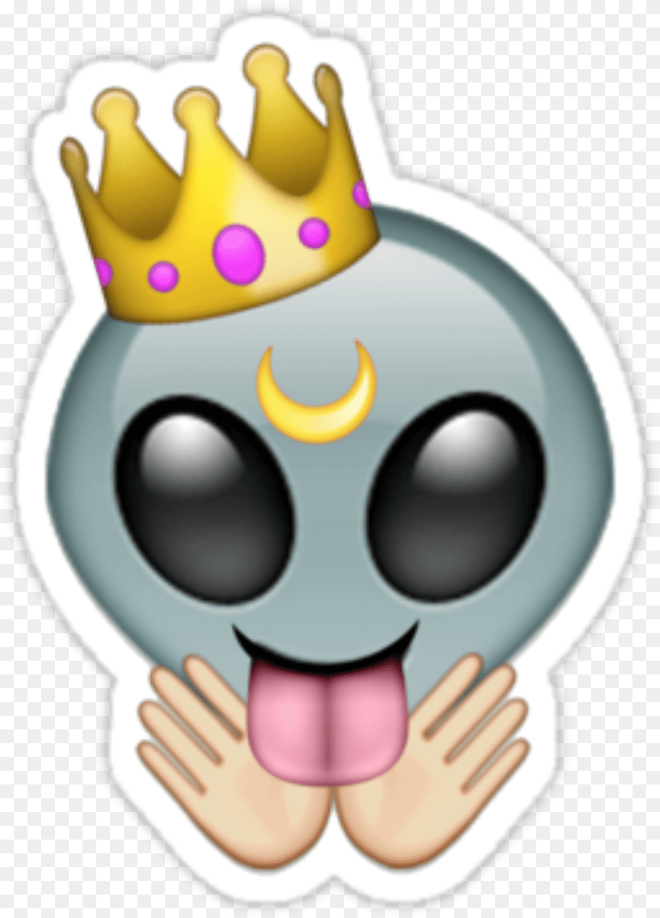Emoji Crown Alien Moon Queenalien Am Queen Pillow Case Emoji, Baby, Person Free Transparent Png