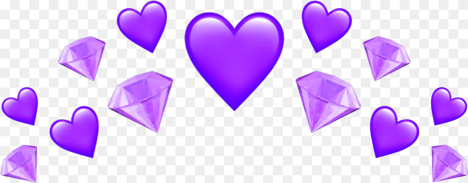 Emoji Crown Corona Heart Violet Violeta Purpura Purple Heart Crown Edit Png