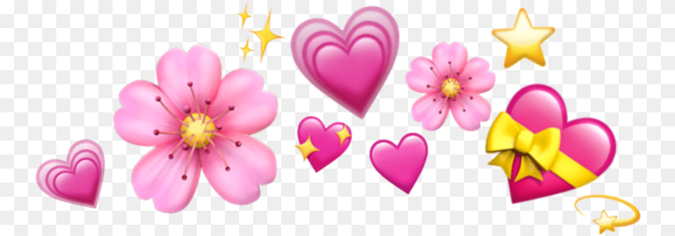 Emoji Crown Hearts Emojis Tumblr Icon Heart Emojis, Flower, Petal, Plant, Symbol Free Transparent Png