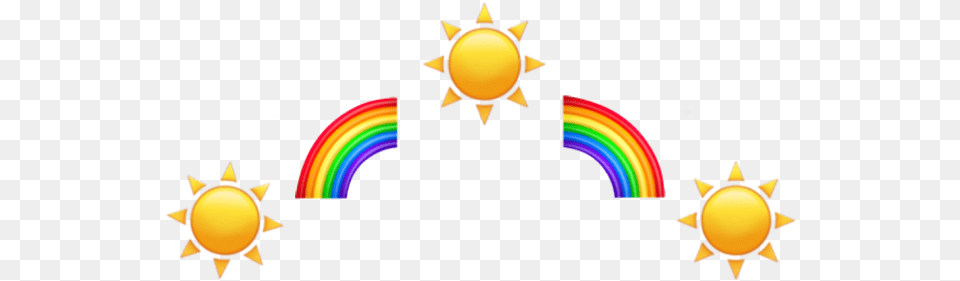 Emoji Crown Iphone Tumblr Beautiful Sun Rainbow Love Rainbow, Symbol, Lighting, Star Symbol Free Transparent Png