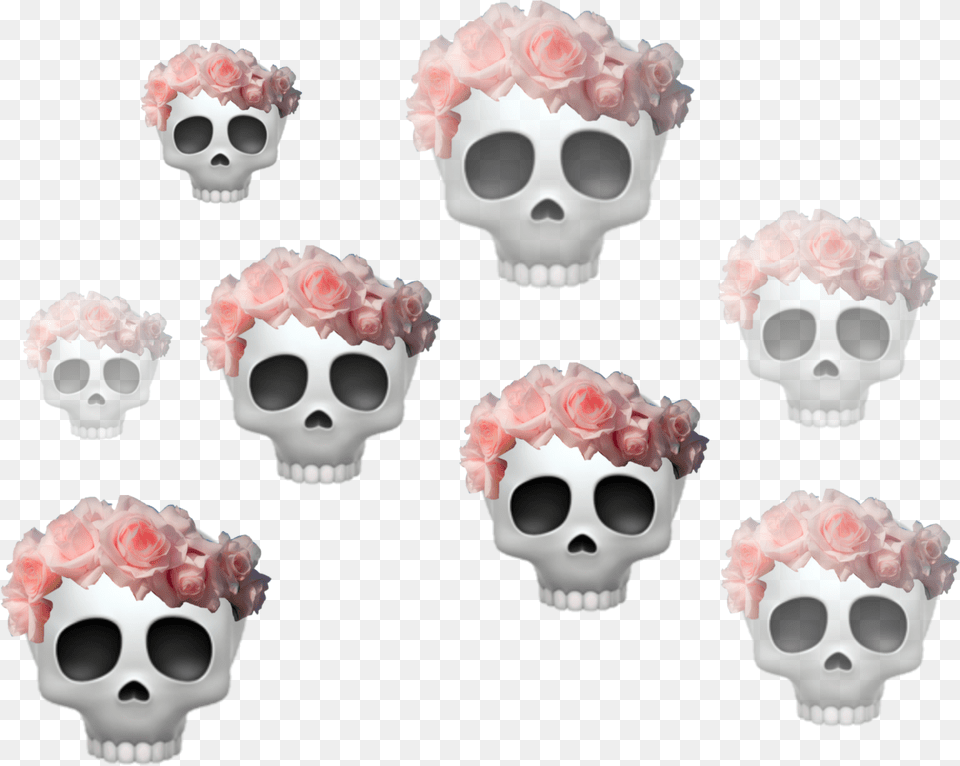 Emoji Crown Skeleton Skull Tumblr Heartcrown Roses Skulls, Dessert, Food, Cake, Cream Free Transparent Png