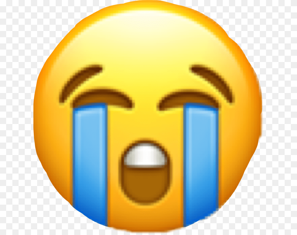 Emoji Crying Cryingemoji Sad Tears Freetoedit Sticker Emoji Iphone, Sphere, Gold, Badge, Logo Free Png Download