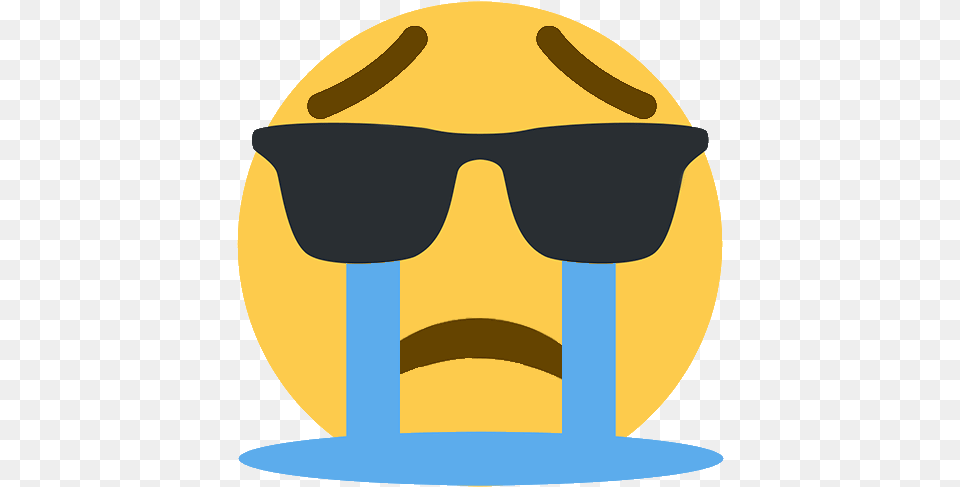 Emoji Directory Discord Street Crying Emoji With Sunglasses, Person, Sphere, Photography, Head Png Image