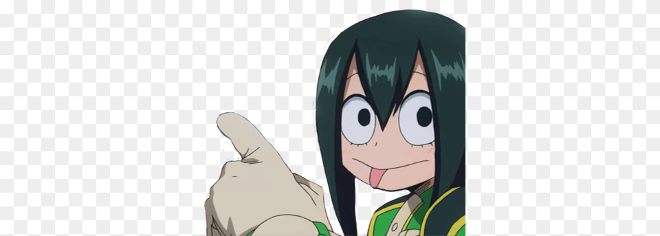 Emoji Directory Discord Street Tsuyu Pointing, Book, Comics, Publication, Anime Free Png Download