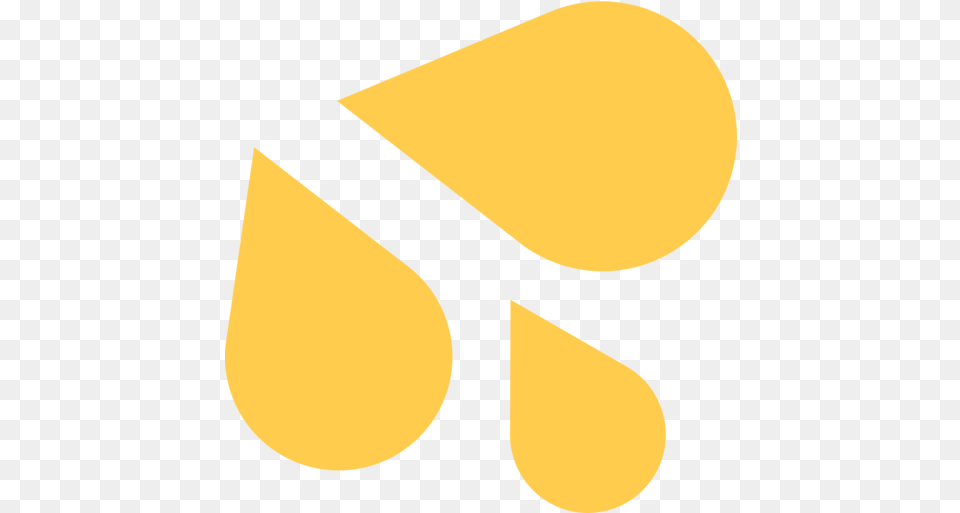 Emoji Directory Discord Street Yellow Sweat Drops Emoji, Sign, Symbol Free Png Download