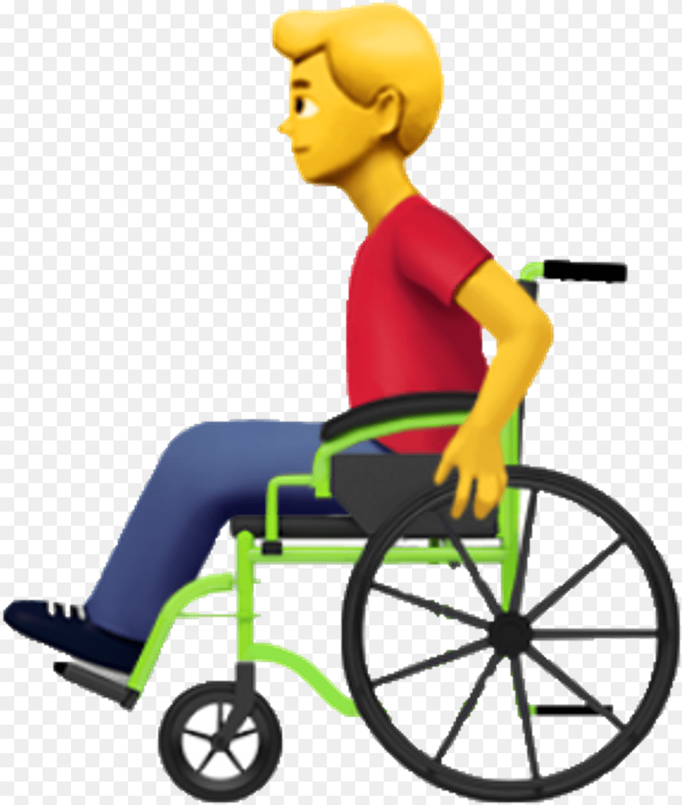 Emoji Disability Wheelchair Man Freetoedit Clipart, Furniture, Chair, Adult, Wheel Png Image