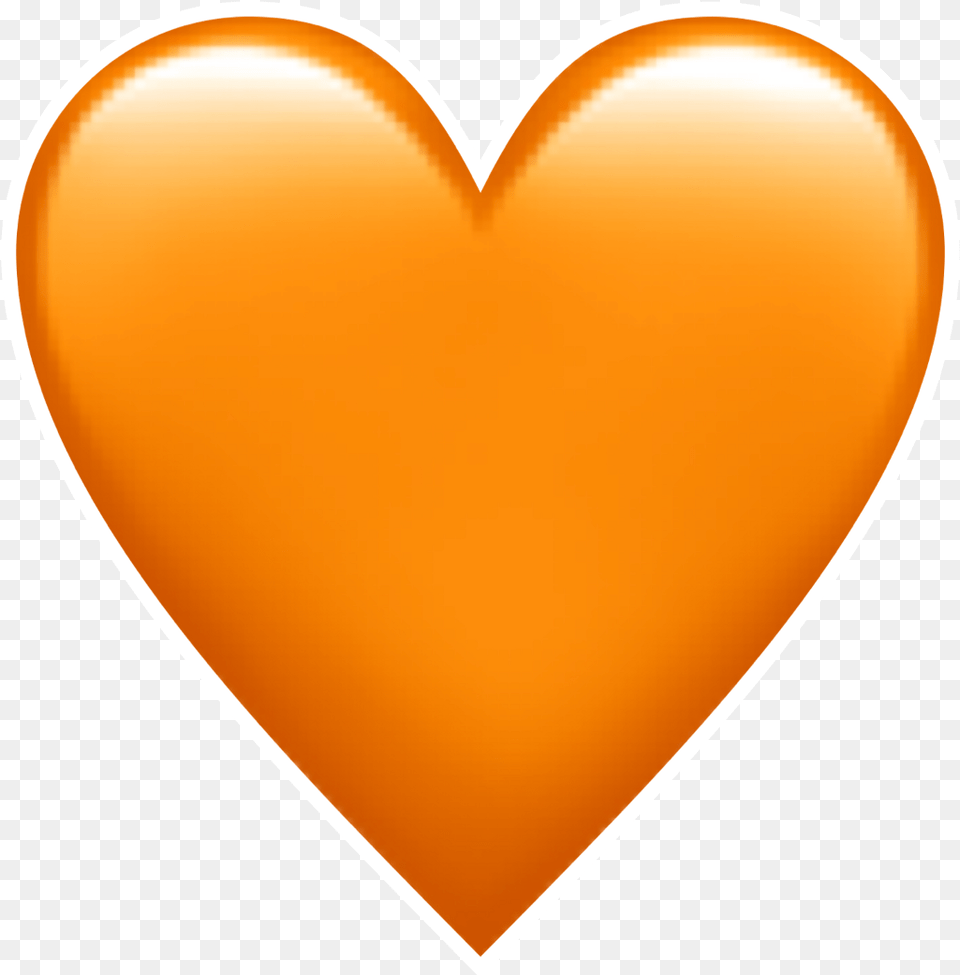 Emoji Domain Heart Sticker Iphone Orange Heart Emoji, Balloon Free Png