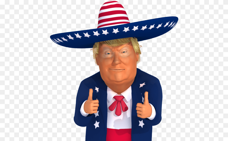 Emoji Donald Trump Thumbs Up, Hat, Hand, Body Part, Clothing Png