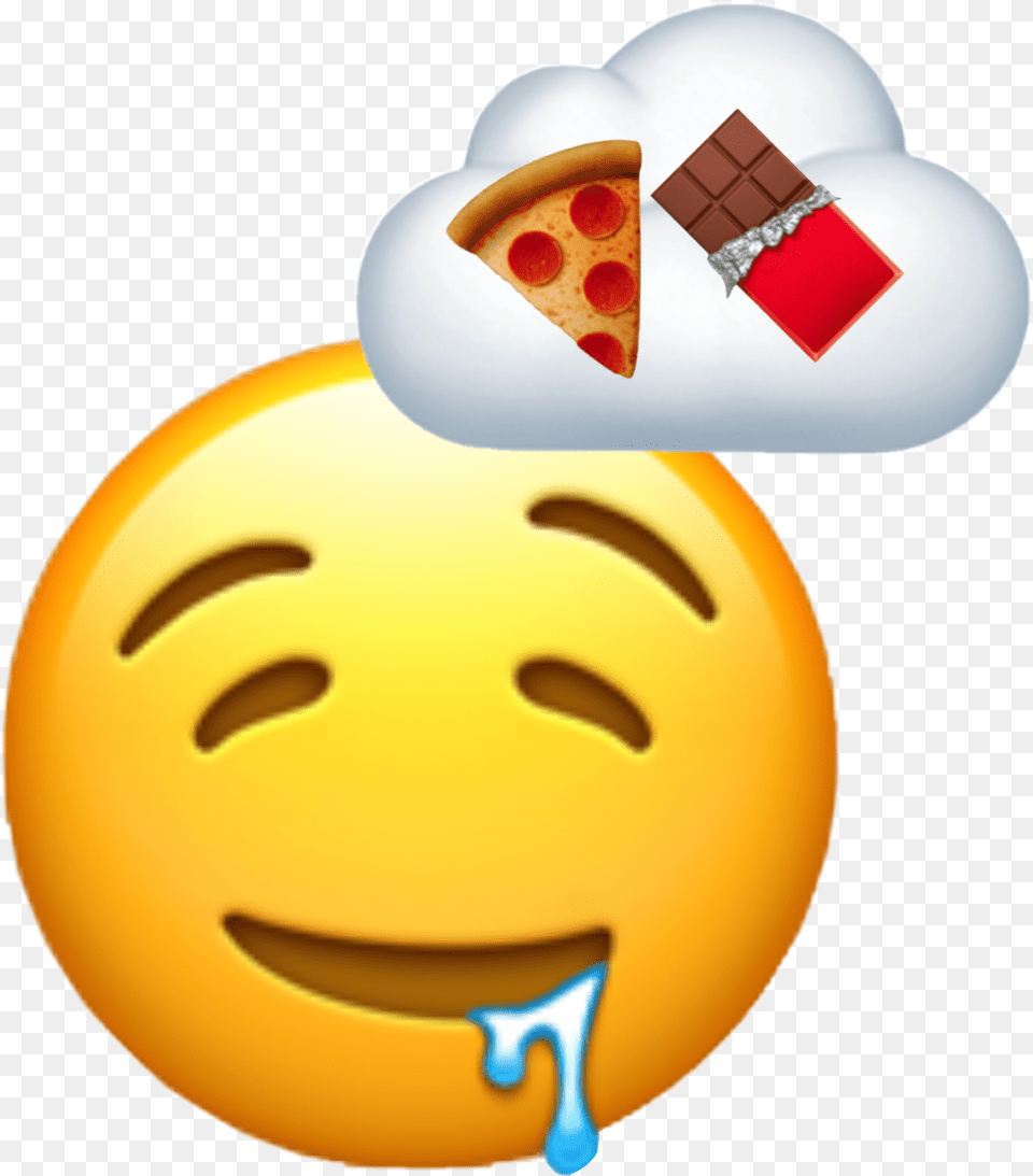 Emoji Drool Droolemoji Food Foodemoji Thinking Pizza, Sweets, Outdoors Png