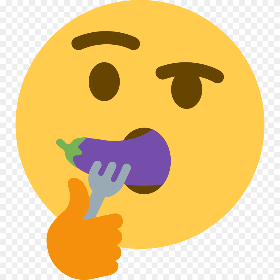 Emoji Eating Eggplant Emoji Merch, Astronomy, Moon, Nature, Night Free Transparent Png