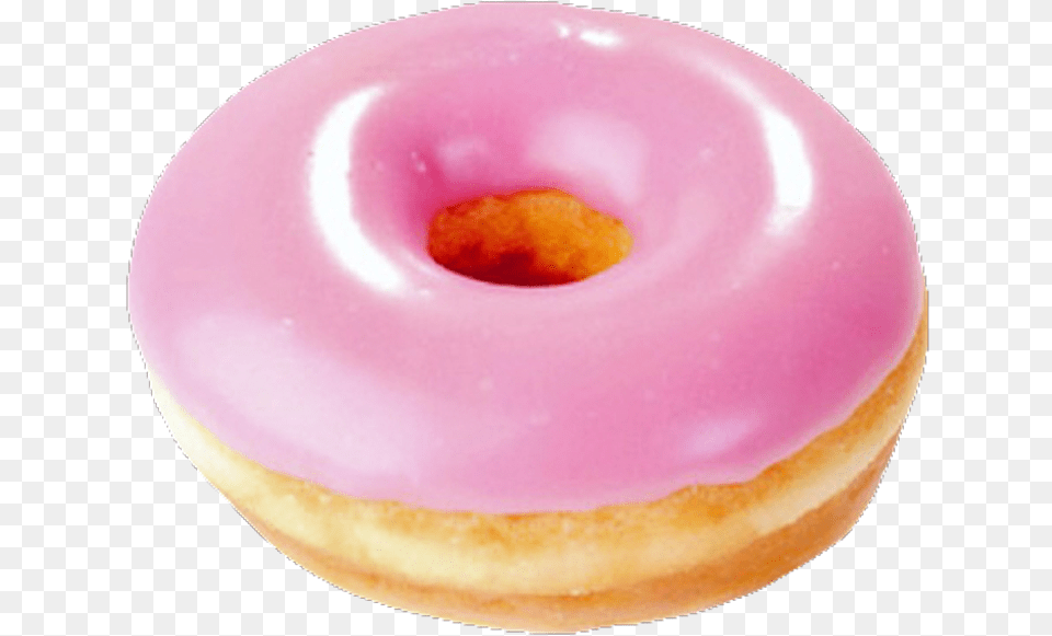 Emoji Edit Tumblr Overlay Pink Donut, Food, Sweets, Cream, Dessert Png Image