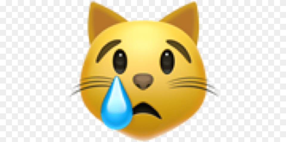 Emoji Emojicat Cat Smiley Smail Cry Crying Tear Crying Cat Face Emoji, Animal, Mammal, Pet, Astronomy Free Transparent Png