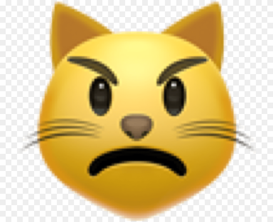 Emoji Emojicat Smiley Smail Sticker By Emoji Angry Cat Face, Animal, Mammal, Pet, Clothing Free Transparent Png