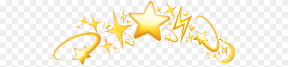 Emoji Emojicrown Stars Lightning Moon Crown Freetoedit Moon Emoji Crown, Star Symbol, Symbol Png