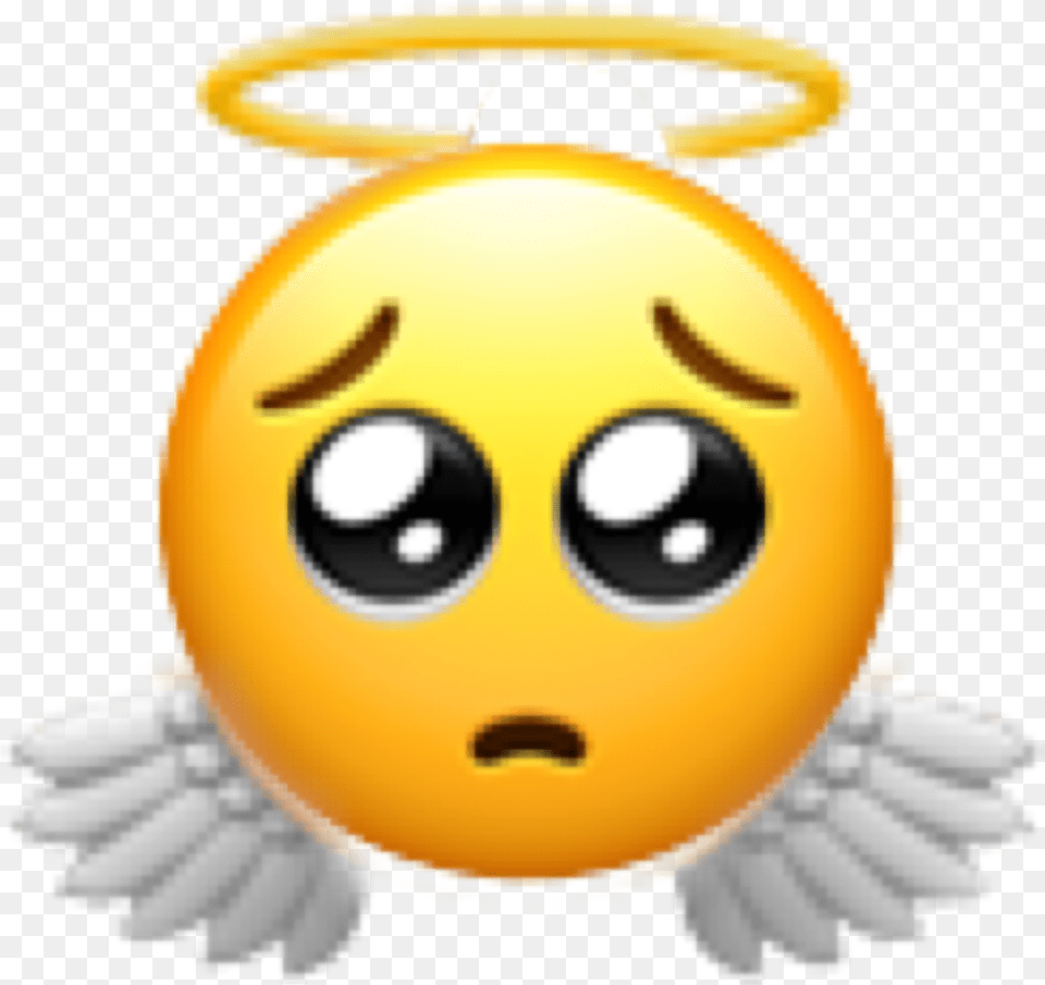 Emoji Emojiface Cute Angel Freetoedit Baby Angel Emoji, Person, Face, Head Free Png