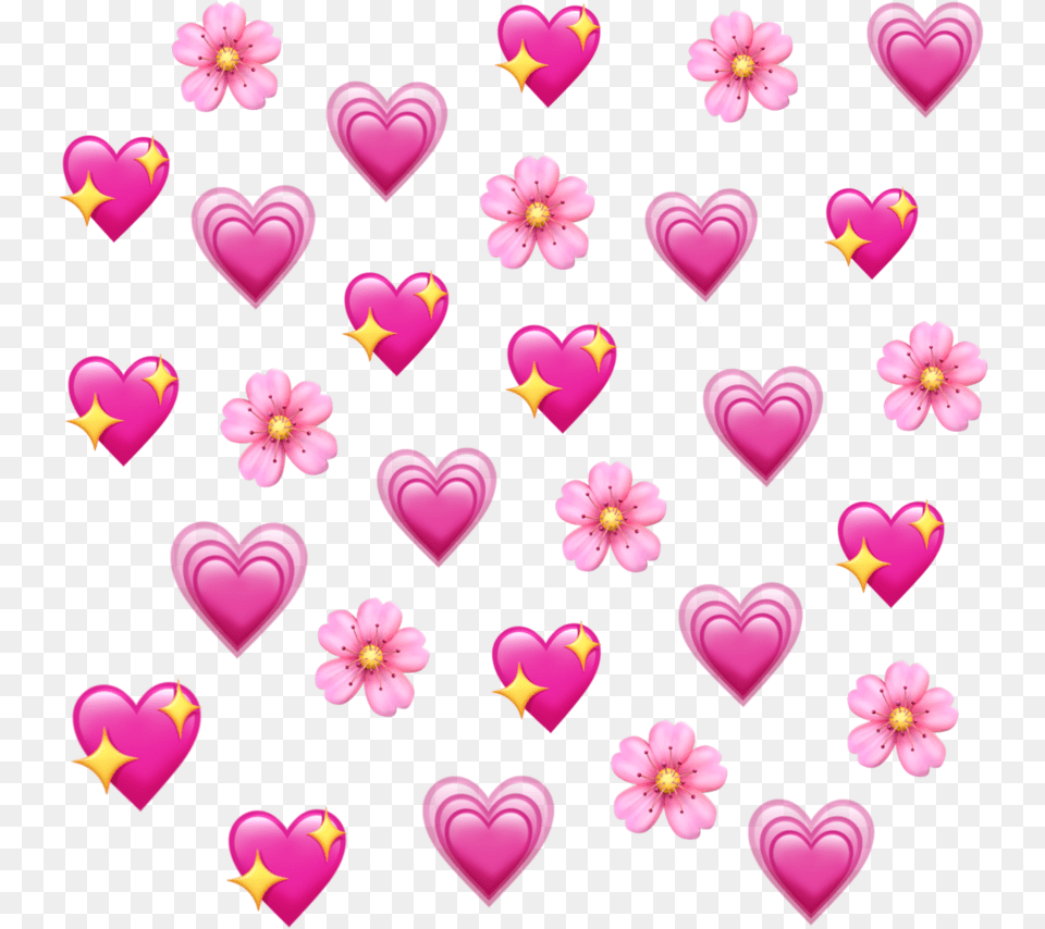 Emoji Emojis Emojiiphone Heart Pink Hearts Pinkhearts Emoji Hearts And Flowers Free Transparent Png