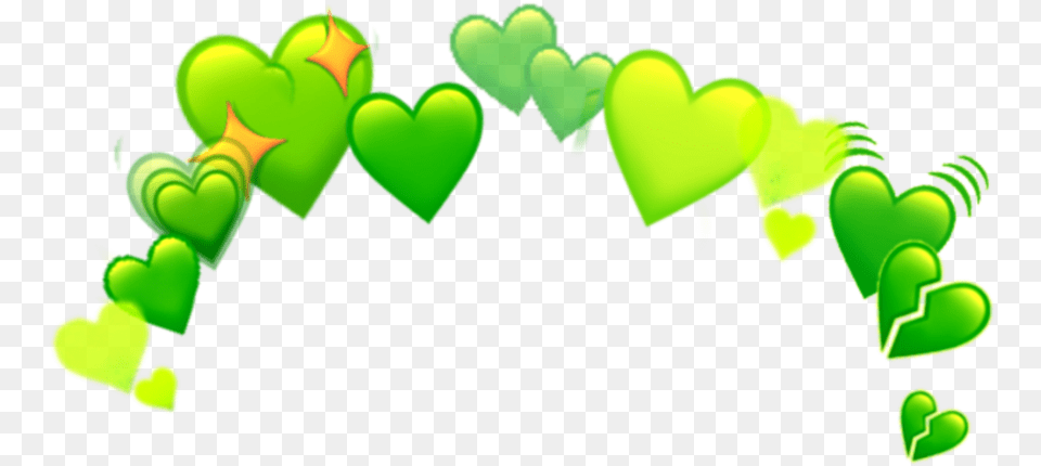 Emoji Emojis Hearts Heart Emojicrown Emojicrowns Green Heart Emoji Edit Png