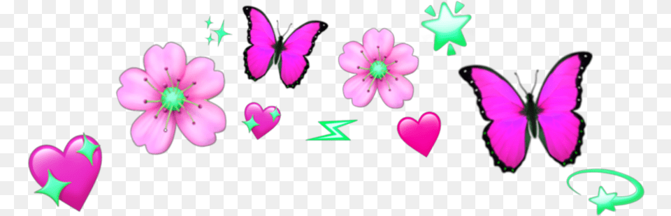 Emoji Emojis Tumblr Instagram Insta Aesthetic Transparent Background Blue Butterfly Emoji, Flower, Petal, Plant, Purple Png