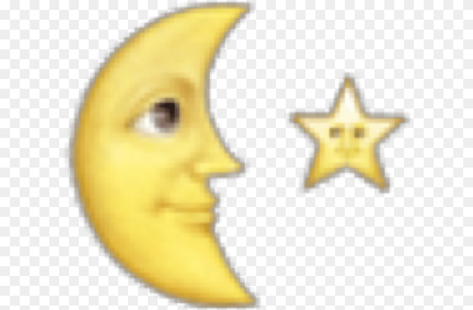 Emoji Emojisticker Moon Halfmoon Star Overlay Pet An Animal, Nature, Outdoors, Night, Baby Free Transparent Png