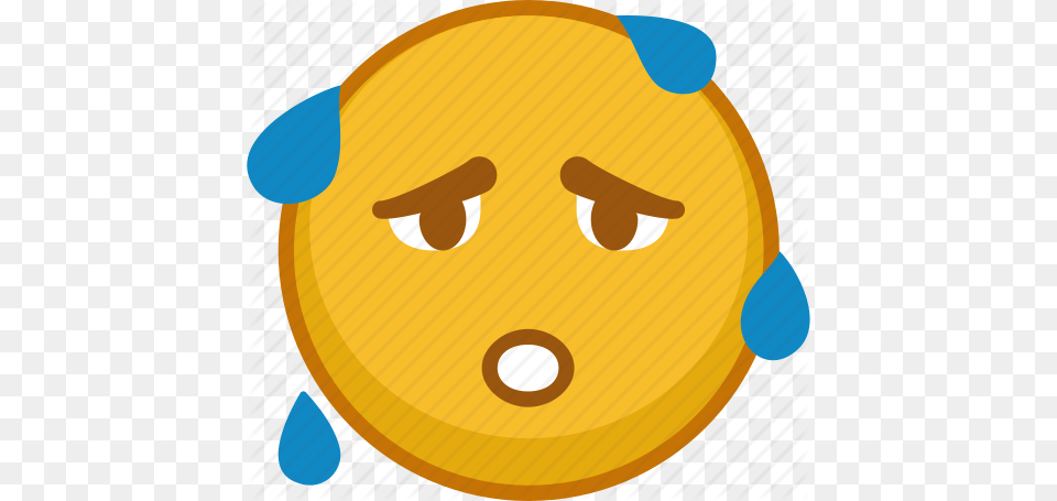 Emoji Emoticon Emoticons Emotion Expression Smile Sweating Icon, Food, Sweets Free Png Download