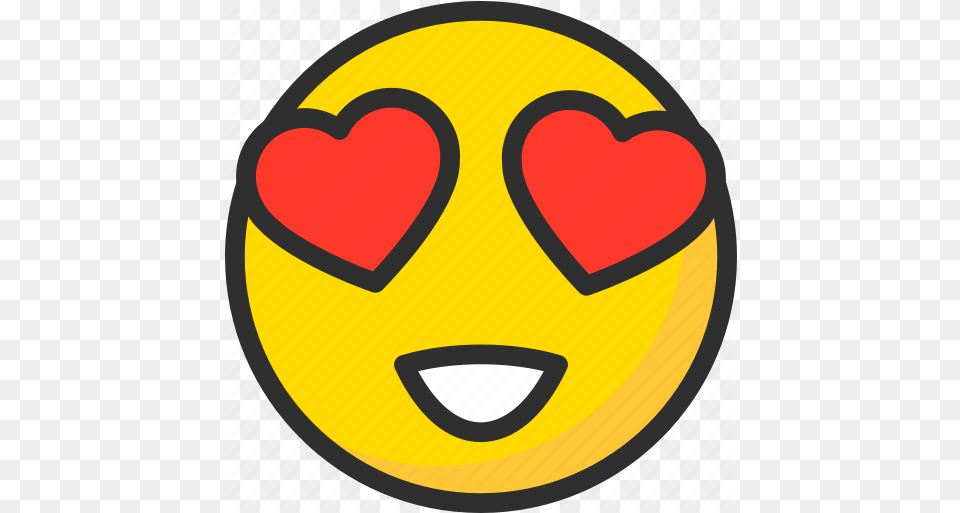 Emoji Emoticon Eyes Face Heart Emoji Faces In Love, Disk Png