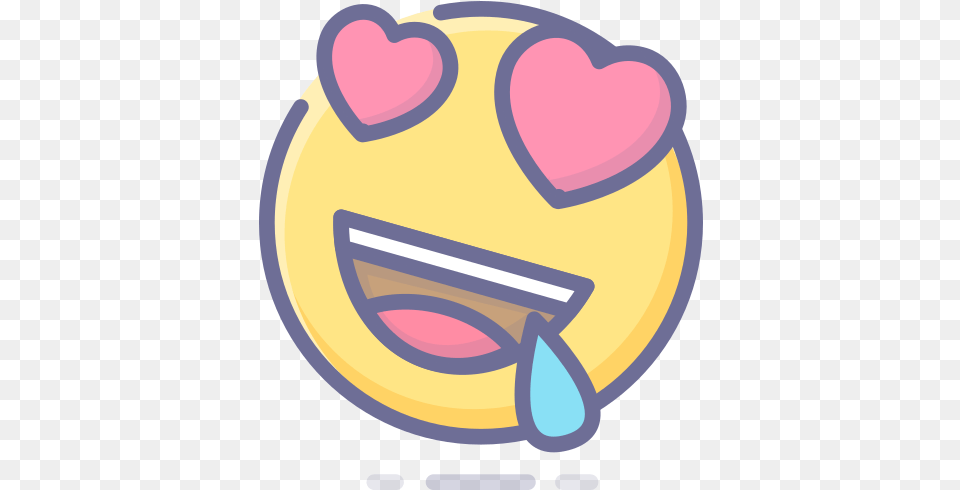 Emoji Emoticon Eyes Face Heart Smiling Icon Of Emotion Cara De Corazon Emoji, Cream, Dessert, Food, Icing Free Transparent Png