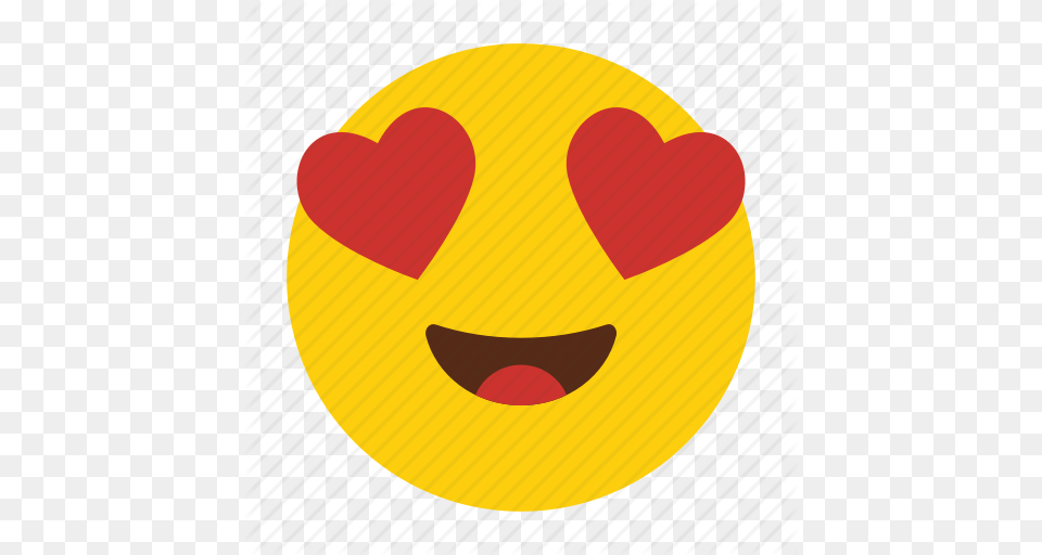 Emoji Emoticon Eyes Happy Heart In Love Icon, Hockey, Ice Hockey, Ice Hockey Puck, Rink Free Transparent Png