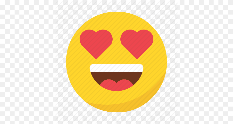 Emoji Emoticon Eyes Happy Heart In Love Smile Icon, Logo, Hockey, Ice Hockey, Ice Hockey Puck Png