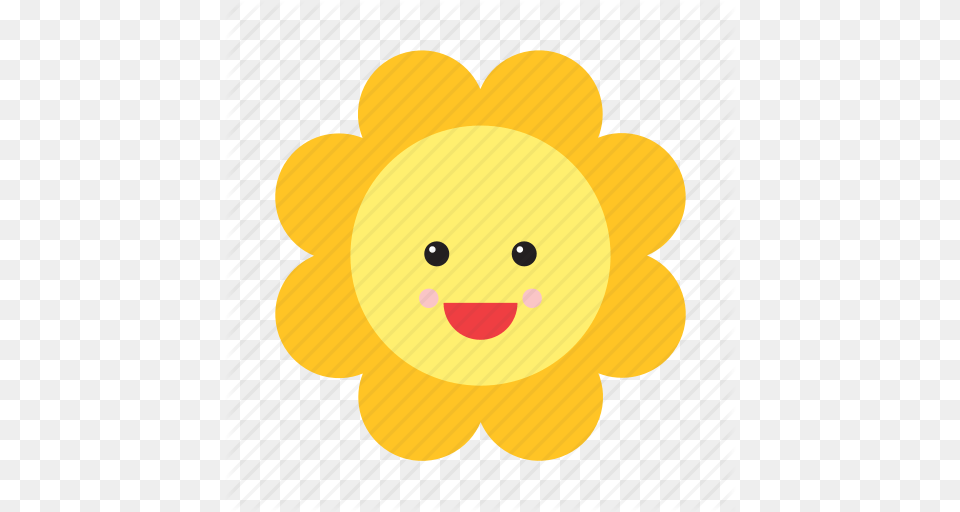 Emoji Emoticon Face Flower Nature Smiley Sunflower Icon Png Image