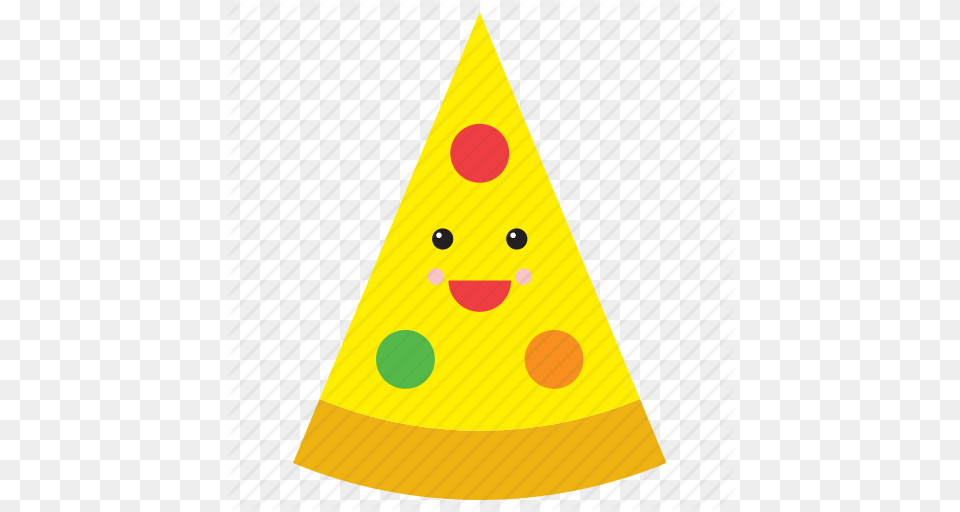 Emoji Emoticon Face Food Pizza Slice Smiley Icon, Clothing, Hat, Triangle Free Transparent Png