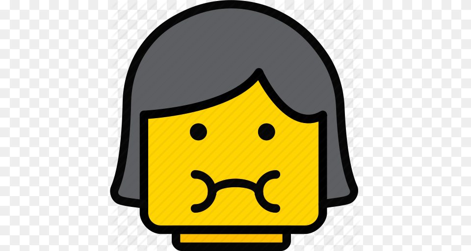 Emoji Emoticon Face Girl Sick Icon, Sticker Png Image