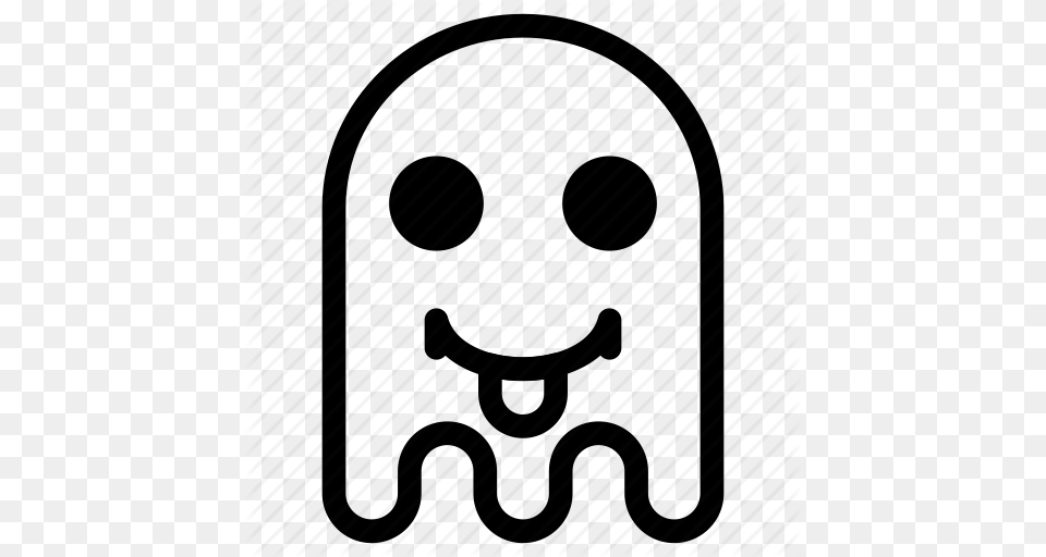 Emoji Emoticon Ghost Tongue Icon Png Image