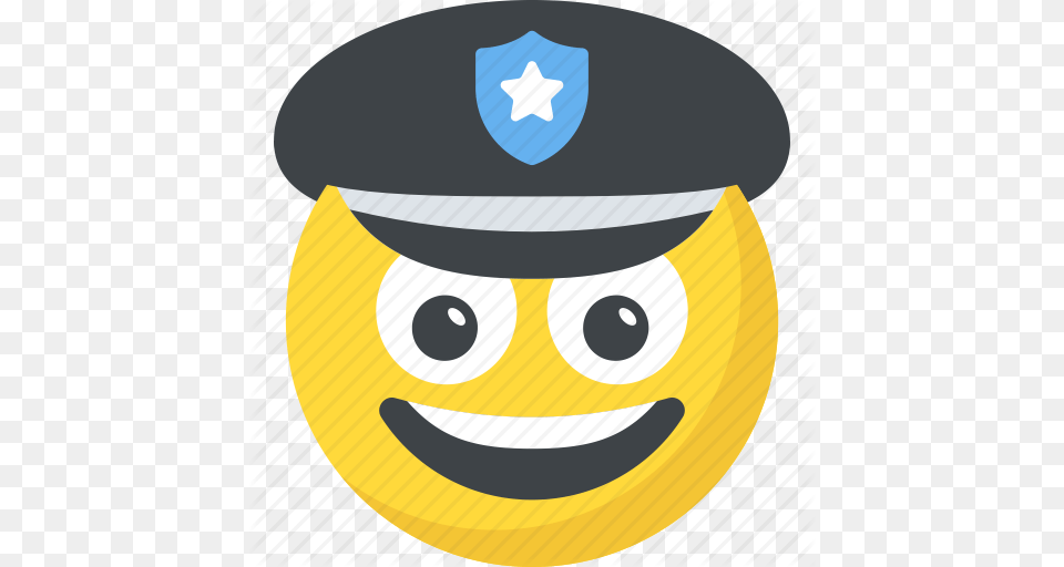Emoji Emoticon Grinning Laughing Police Officer Icon, Hockey, Ice Hockey, Ice Hockey Puck, Rink Free Png