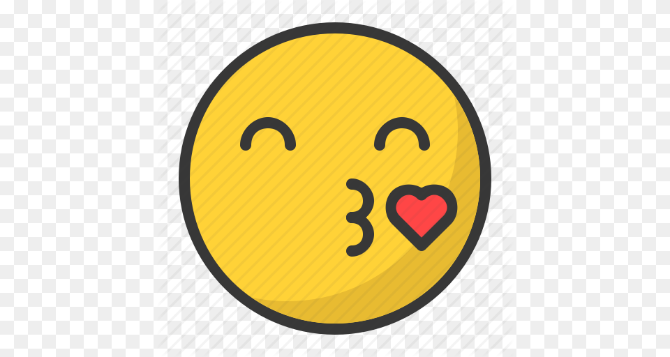 Emoji Emoticon Heart In Love Kiss Icon, Logo Png Image